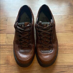 Mephisto Men's Rich Brown Leather Oxfords Size 13